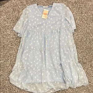 NWT - Light Blue Star Pattern Dress